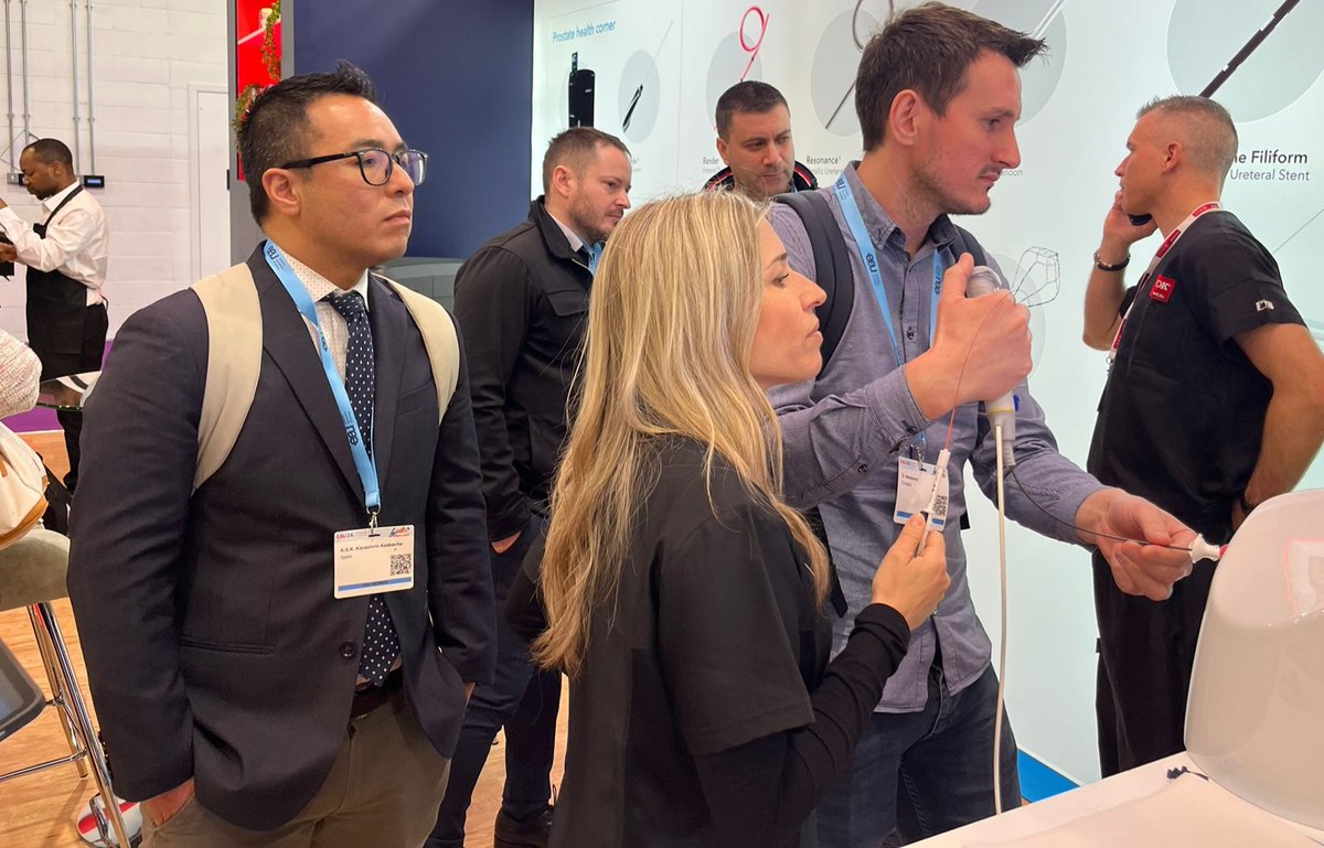 CookMedSurg's tweet photo. Great first day at @EAU26 in London!
Many physicians jumped into the Stone Challenge to test their stone extraction technique — and the leaderboard is already heating up.

Awesome to see so many of you taking on the challenge today!

#Endourology #KidneyStones https://t.co/CKylaAsnOh