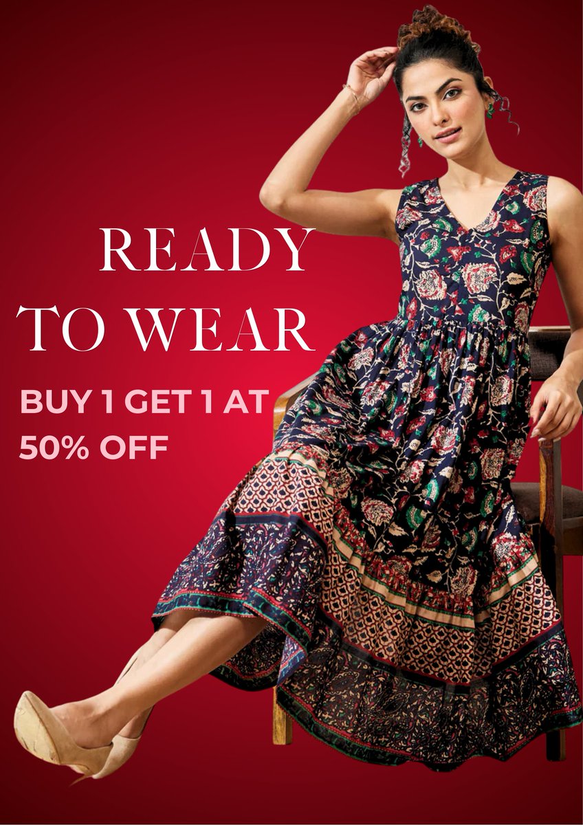 _Qivii_'s tweet image. Style made effortless. ✨
Our Ready-to-Wear printed dress brings comfort, elegance, and everyday charm in one look.

Grab the deal: Buy 1 Get 1 at 50% OFF
Shop now → qivii.com

#readytowear #printedress #womensfashion #ethnicstyle