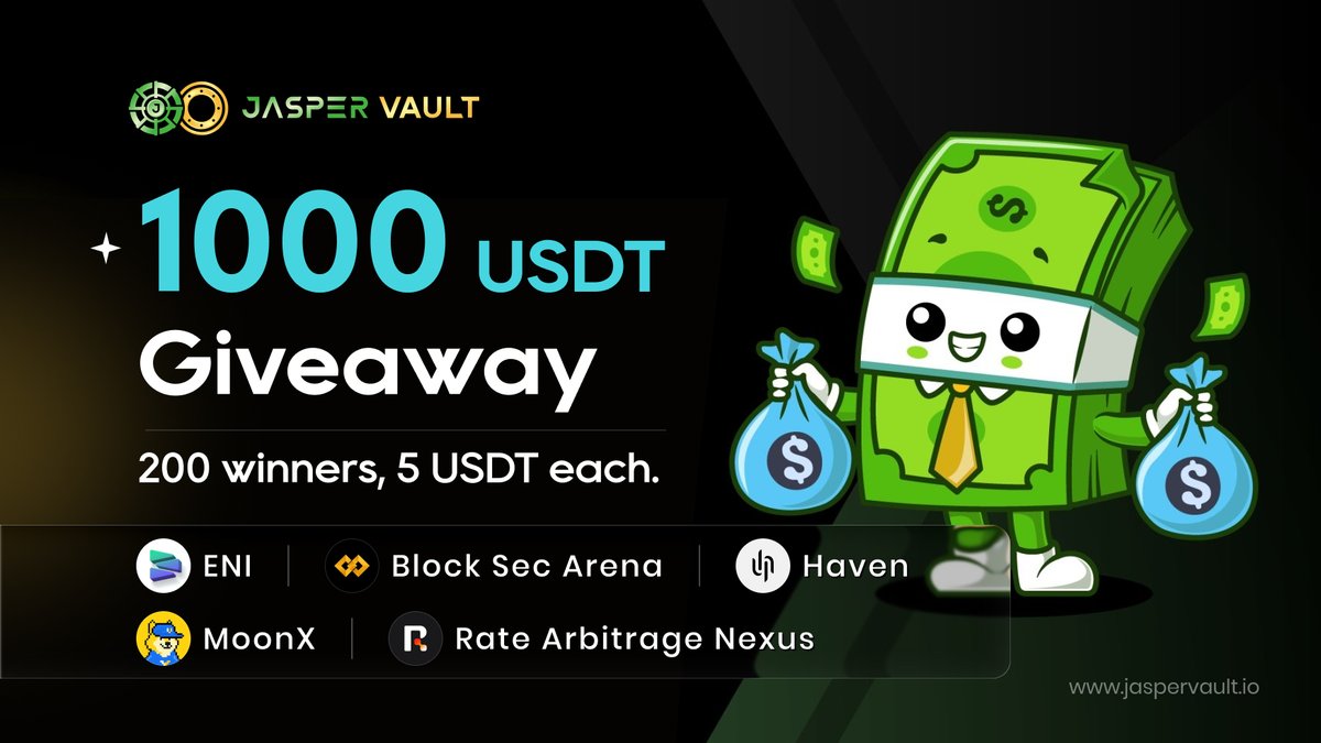 🌱Spring is blooming, and so are the rewards! 🌱💰

We’re teaming up with our amazing partners to launch the Jasper Vault 1000U Giveaway! 🎉

Spring is all about new beginnings, and this is our way of giving back to the community that supports us.

Here’s how to enter 👇
1️⃣