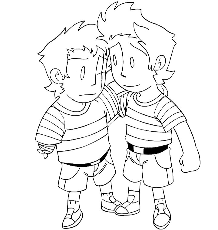 So... yep, I'm having a brain freeze right now! I only need to draw Claus, Hinawa, and Flint to finish the character interaction drawings from Mother 64 and Mother 3, so would you mind telling me in the comments which of the three you'd like me to draw first?

#Mother3