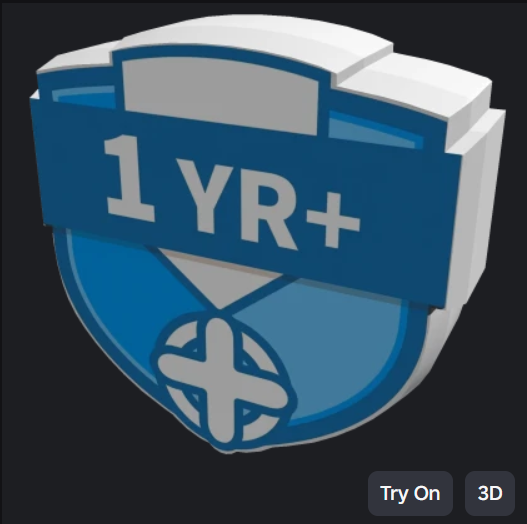 Walker6Mecca's tweet photo. I was happy that I got this from Roblox that got added in my inventory this is for players who visited and play Roblox for 1 year or more https://t.co/WtY92Ltspo