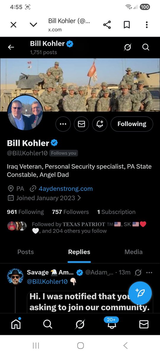 Let's help this veteran find some new connections 
<a href="/BillKohler10/">Bill Kohler</a> 
F&amp;R
🇺🇸🫡