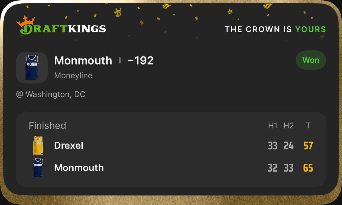 Great win for the Monmouth Hawks and us as we get back on track with our #LockOTD! Monmouth steadily controlled both halves and managed to pull away in the second half with a 46% FG%!