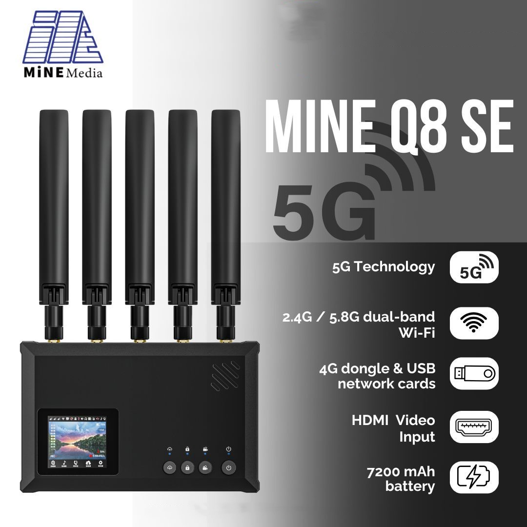 MangoChan12's tweet photo. Q8 SE 5G is our new product. 
1. 1x5G, Wifi, Ethernet and 1 usb dongle.(Bonding is optional)
2. HDMI/UVC input dual switching.（Coming soon）
3. SRT/RTMP/RTMPS/RTSP protocol.
4. OSD, score board, scrolling text add easily from Mlive appp.
5. Remote mobile App control. https://t.co/EcYYW7vaFn