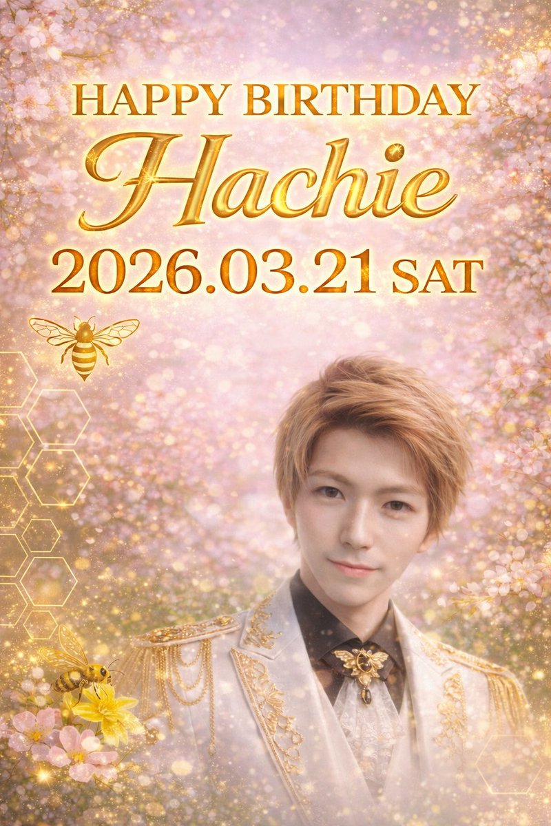 ppsideplus's tweet photo. 💐はちえbirthday🐝

2026.
３月２１日
土曜日

はちえさん誕生日🎂

パーティーではありませんが

はちえさんの
この一年の集大成になるような
素敵な時間を作ってやりたいので

少しの時間だけでも
おめでとう言いに来てやってください㊗️ https://t.co/xWMInJQQP2