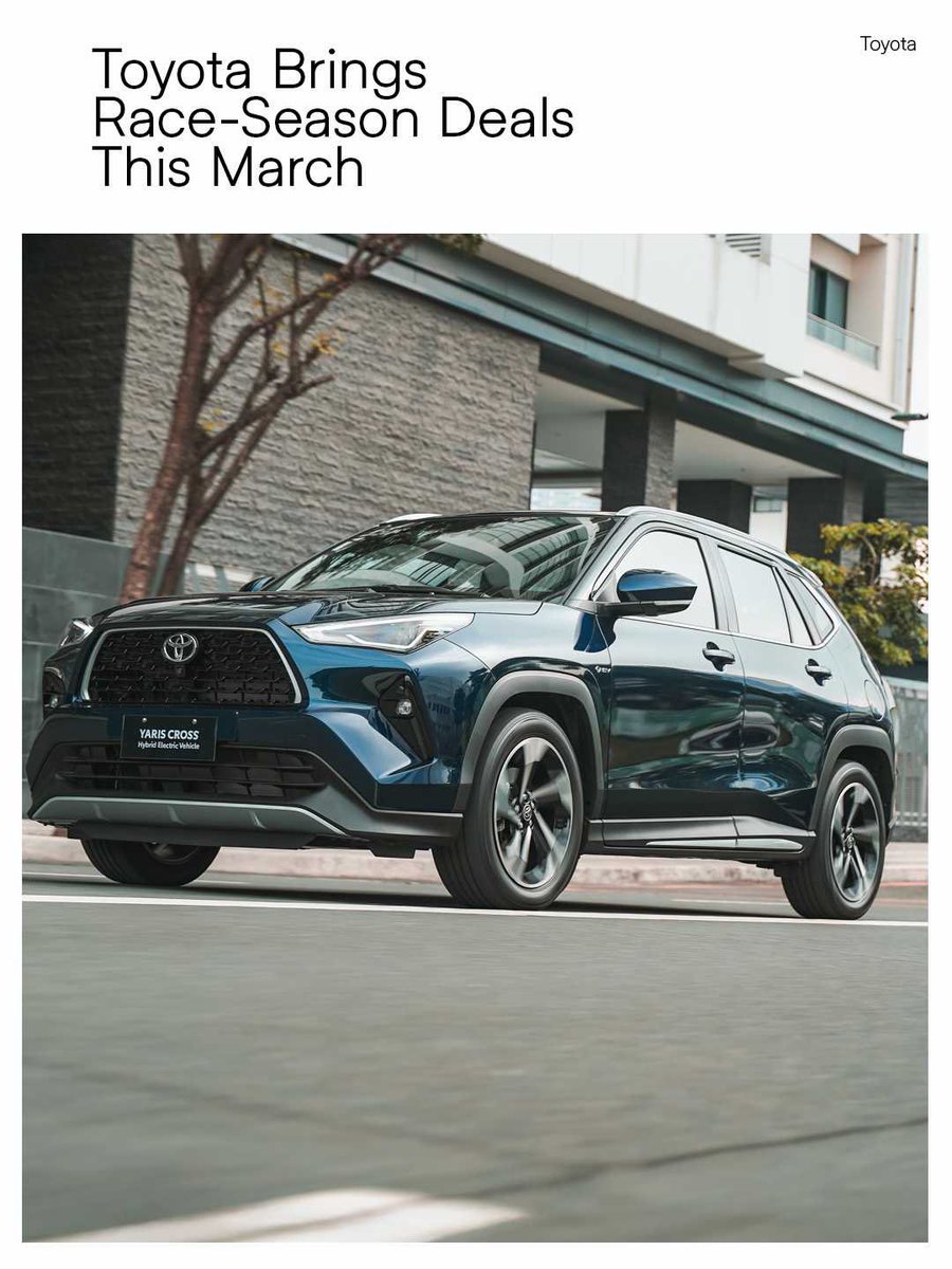 vroommediaph's tweet image. Race season energy, now on the road. 🏁

To kick off the Toyota Gazoo Racing Philippine Cup, Toyota Motor Philippines rolls out special deals on select vehicles from March 11–31.

#WeAreVroom #Vroom #ShiftHappens