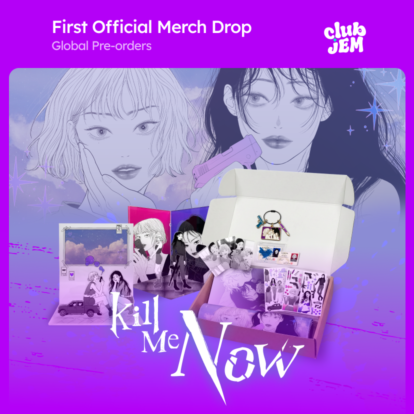 Tappy_toon's tweet image. GL fans, this one’s for you 💜

&amp;lt;Kill Me Now&amp;gt; special merch sets just dropped!
Pre-order before 4/13 11:00am ET ➡️ only.tappytoon.com/onbg3el

#Tappytoon #ClubJEM #KillMeNow #Manhwa #WebtoonMerch