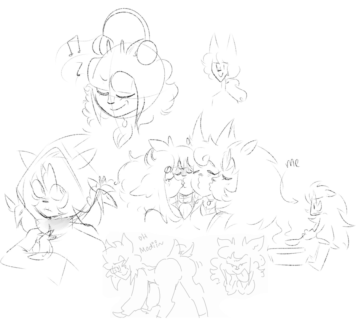 vc doodles with i made of me and my friends