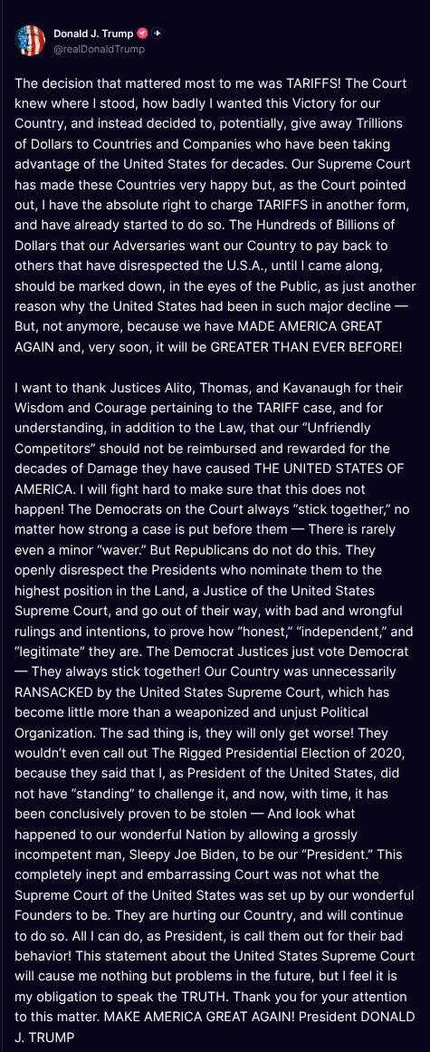 Donald J Trump Posts TruthSocial tweet media