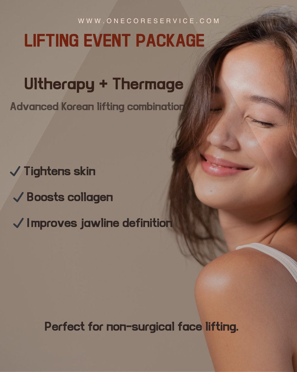 onecore_service's tweet photo. ✨Visiting Korea? Experience premium Korean aesthetic treatments.

Limited event packages

visit https://t.co/OJacJK7k99 to reserve.
#kbeautyevent
#kbeauty
#medicaltourism
#seoulclinic
#koreanskincare
#ultherapy
#skinbooster
#visitkorea https://t.co/ygDxh6dDUE