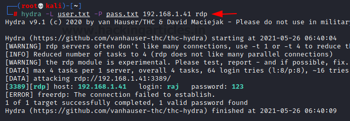 hackinarticles's tweet photo. Remote Desktop Penetration Testing (Port 3389)

🔥 Telegram: https://t.co/upuP8k8ckB
✴ Twitter: https://t.co/Za7rYILz6E

Remote Desktop Protocol (RDP) allows users to connect to and control Windows systems remotely through a graphical interface. By default, RDP listens on TCP port 3389, and weak configurations can expose systems to brute-force attacks and remote exploitation. ()

📚 Techniques Covered in This Guide

🔎 Nmap Port Scanning
🔐 RDP Brute Force Attack (Hydra)
🛡 Account Lockout Policy Mitigation
💥 Post-Exploitation using Metasploit
🖥 Enabling RDP via Meterpreter
📌 Persistence using Sticky Keys
🔑 Credential Dumping with Mimikatz
🎭 RDP Session Hijacking
🧠 Event Log Analysis for Detection
⚡ DoS Attack (MS12-020)
💣 BlueKeep RCE Exploitation
🔄 Changing RDP Port
🕵️ Man-in-the-Middle Attack (SETH Toolkit)

📖 Article:
https://t.co/MZlpTEEbMY

#CyberSecurity #EthicalHacking #Pentesting #RDP #RedTeam #InfoSec