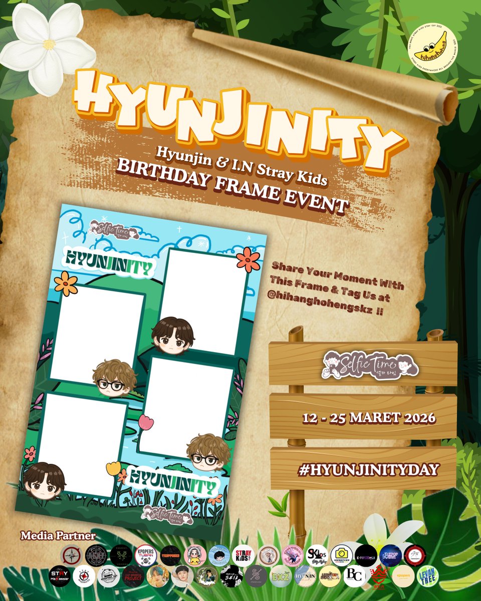 LeeFelixID's tweet photo. [MEDIA PARTNER]

"Hyunjinity: Infinity Divine!"🍞🥟
Event by @hihanghohengSKZ 

Hyunjin dan I.N Birthday Photoframe Event ✨
Jangan lupa unggah momen kalian dan tag kami dengan hastag #HyunjinityDAY 

🗓 : 12 - 25 Maret 2026
📍: @selfietimeid

#HyunjinityDay #InfinityDivine https://t.co/pOUY7uzvvB