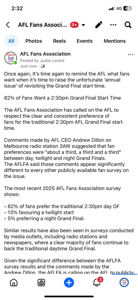AFL Fans Association tweet media