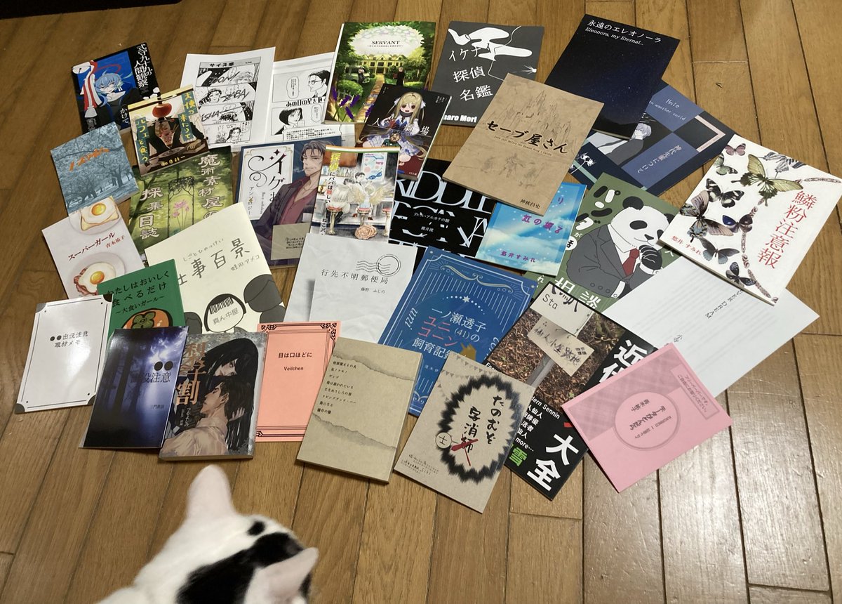 第一回kukuri nezi 参加いたしました！
儲かったかどうか？
本好きの人間が本屋さんの上で
たくさんの本と空間を共にするんですよ？
この有り様からお察しください
4月もブース手伝いで参加いたします🐊