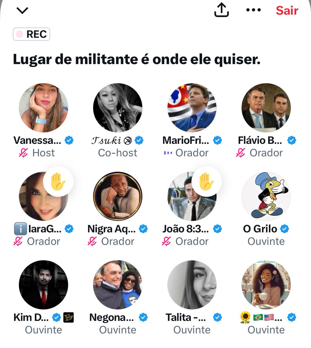 O Flávio participou de space com seus apoiadores...
E o "Bostantino " até agora,mesmo implorando,não conseguiu a entrevista 😂😂😂