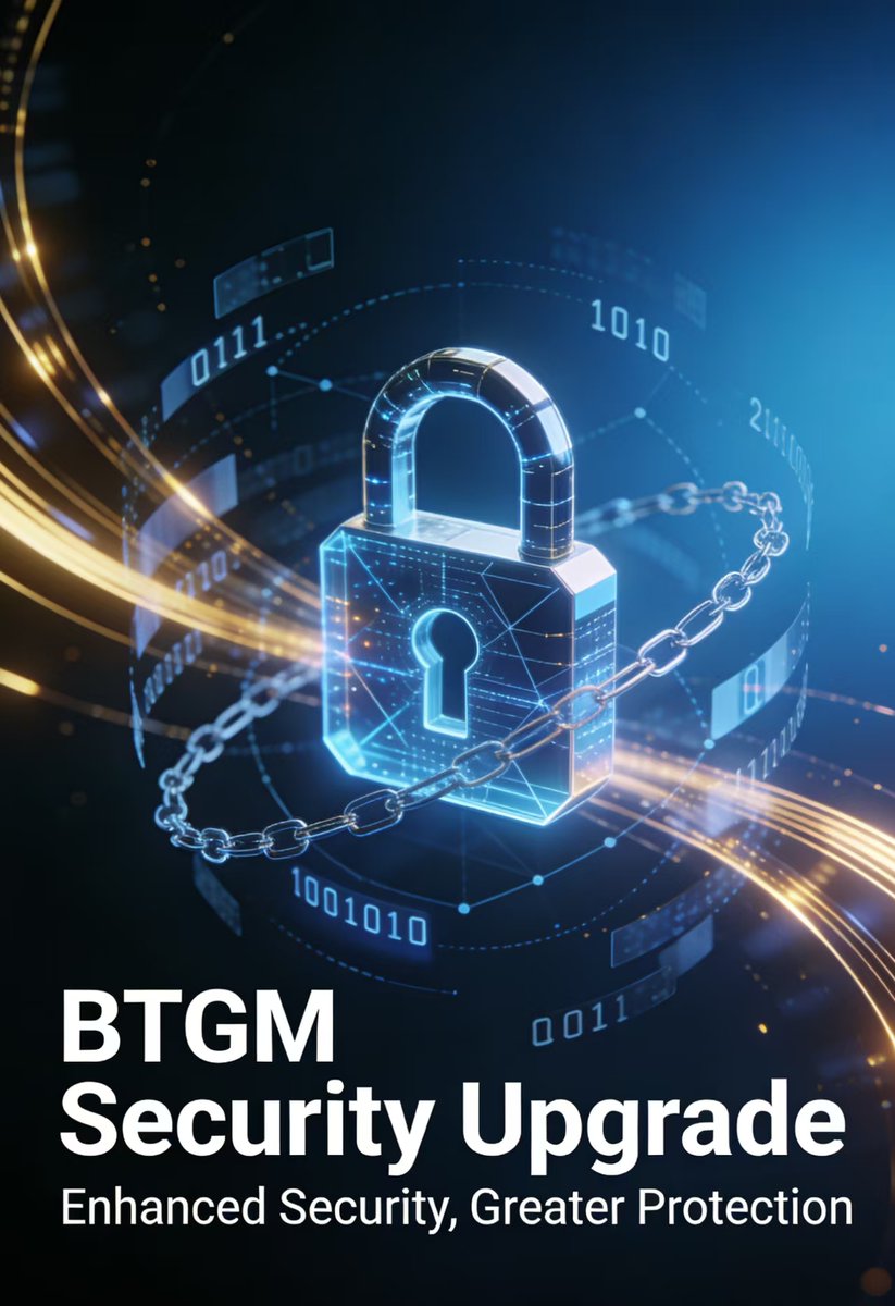 BtgBtgm's tweet photo. The technical upgrade will be completed today. This time, we will add security verification to ensure asset safety. https://t.co/9ltV2CHwl4