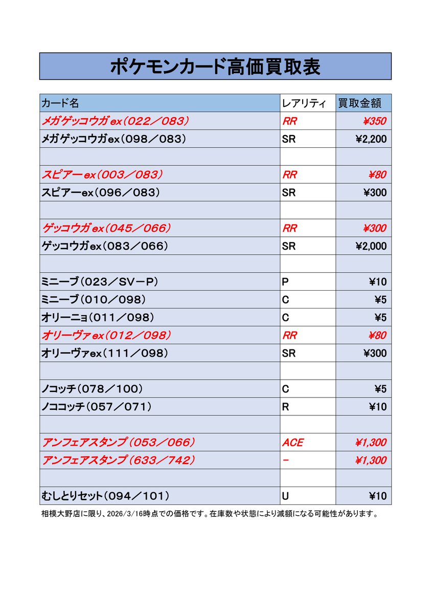 🥷🥷🥷買取情報🥷🥷🥷 #ポケカ 最新弾 #ニンジャスピナー 現在の買取