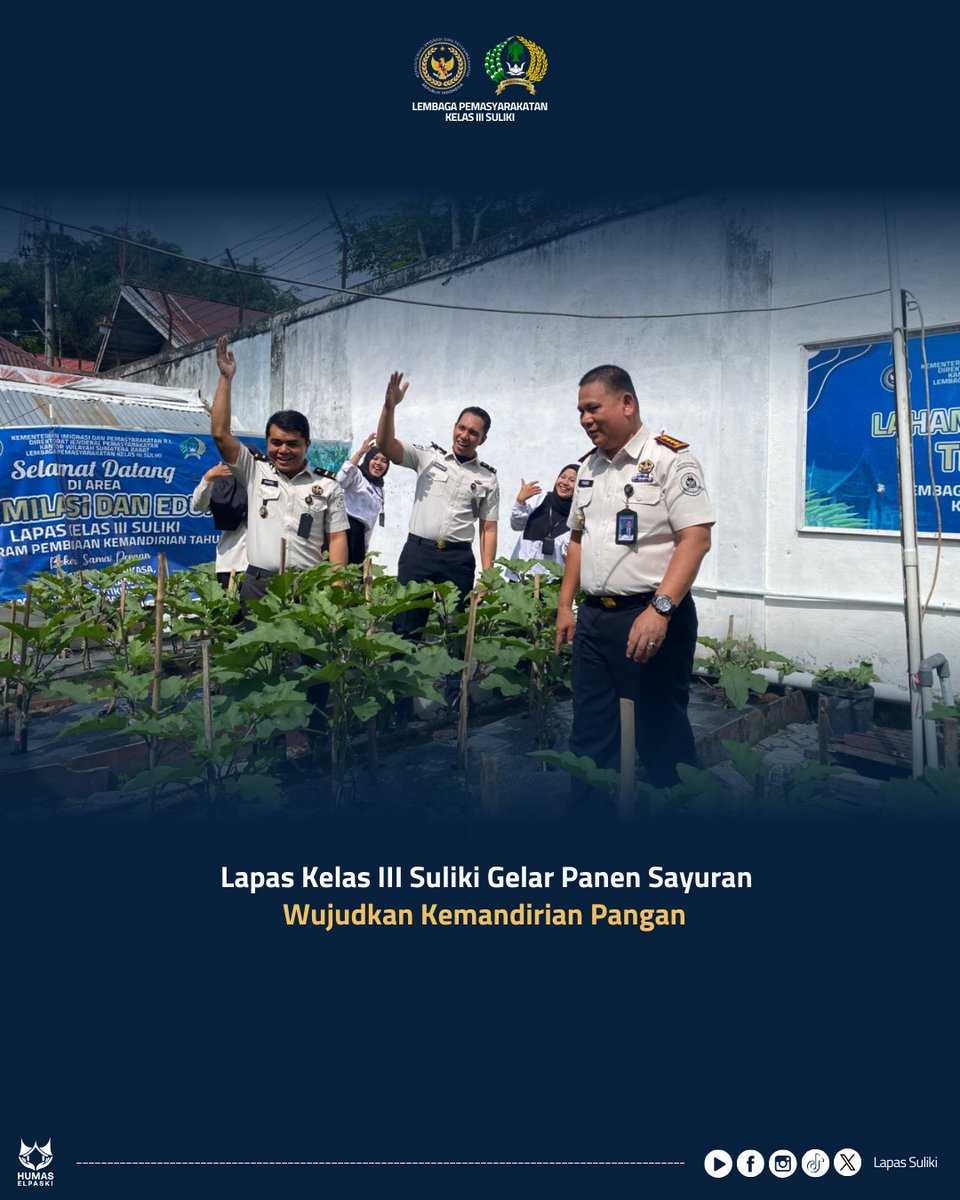 lapassuliki's tweet image. Lapas Kelas III Suliki Gelar Panen Sayuran Wujudkan Kemandirian Pangan
.
.
.
.
#kemenimipas
#guardandguide
#infoimipas
#pemasyarakatan
#ditjenpassumbar
