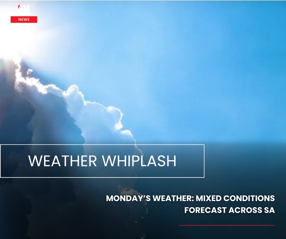 IOL's tweet image. Four seasons in one day is the best way to describe the weather on Monday, with fog, clouds, scattered rain and extreme heat expected in different parts of the country.
#news #weather #fog #clouds #extreme #heat
Read on tinyurl.com/ynevcp9y