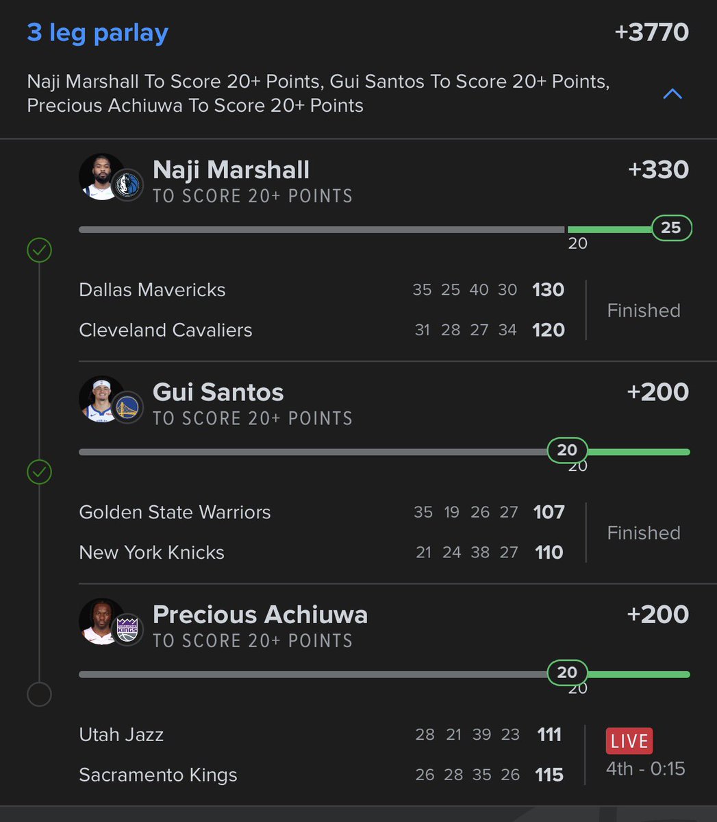 Tight i cashed out cause his bum ass had a fast break and stopped 😓 he played with my cash out ion like that dropped 45$ just to hit with 15 seconds left