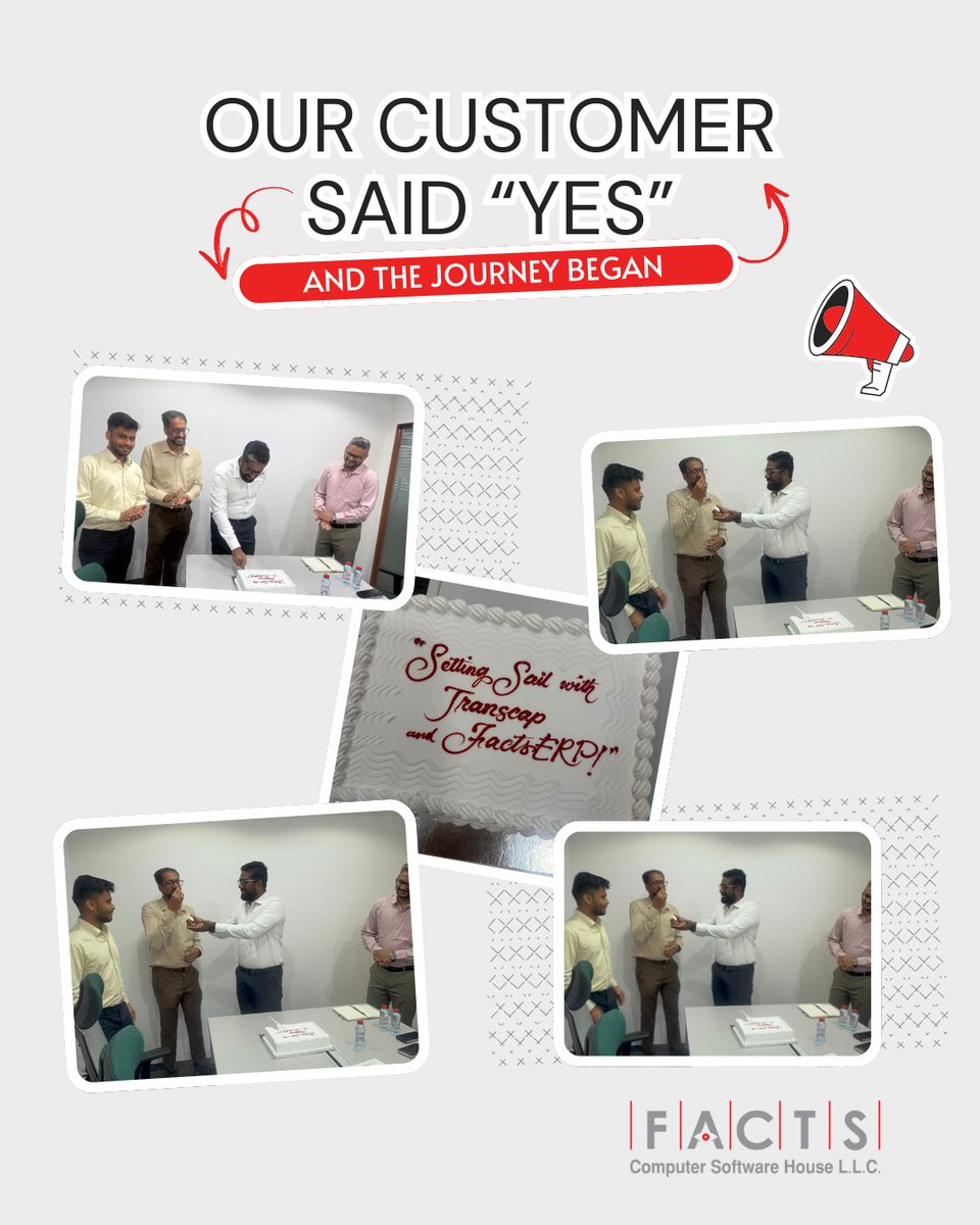 FactsCSH's tweet photo. Our Customer Said YES ✅
Welcome onboard, Transcap Shipping Line LLC!

A new partnership begins with onboarding, trust, and clear goals.
Happy to have you with us. 🍰🤝

#OurCustomerSaidYes #Transcap #FACTSFamily https://t.co/5LY853UZYL