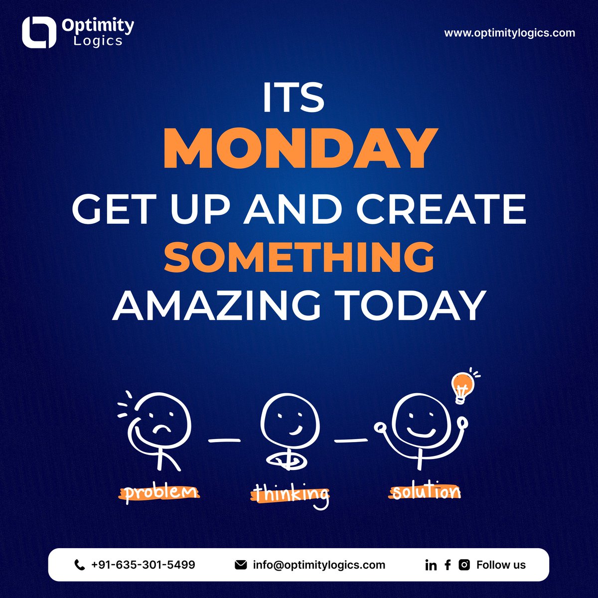 optimitylogics's tweet photo. It’s Monday — a fresh start, a new opportunity. 🚀
#MondayMotivation #MondayVibes #StartStrong #CreateSomethingAmazing #NewWeekNewGoals #StayFocused #KeepBuilding #EntrepreneurMindset #SuccessMindset #WorkHardDreamBig #MotivationDaily #MakeItHappen #TechStartups #OptimityLogics https://t.co/6Tss8io2jI