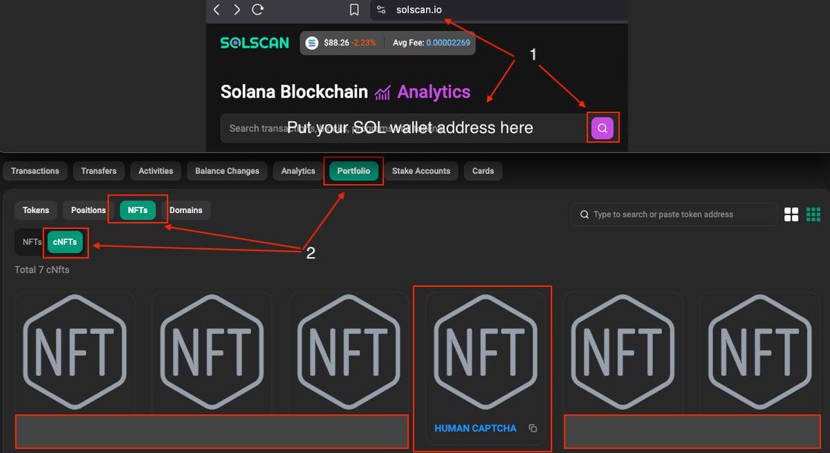 Aztec1738's tweet photo. Your Human Captcha SBT may have already arrived

If you already submit valid submissions via the form previously,please follow the instructions and check in solscan if your SBT already arrived

@PerleLabs Season 1 snapshot is coming soon Join here👇
https://t.co/6mdtsJ1BDb

#AI https://t.co/74KoTwkxPo