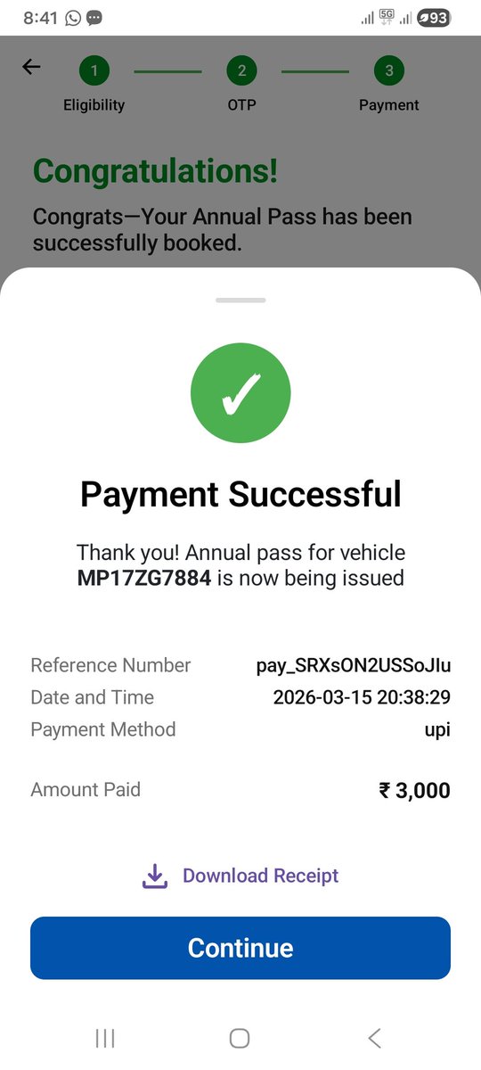rohiturm's tweet photo. @nitin_gadkari
Annual pass का PR तो ऐसा किया गया कि जैसे अब टोल का बोझ जीरो हो गया लेकिन वेबसाइट  में ERROR, app खुलेगा ही नहीं! जैसे तैसे करके रिचार्ज किया तो 12 घंटे हो गए अभी तक एक्टिवेट हुआ नहीं। 1033 से बस यही रेस्पॉन्स आ रहा असुविधा के लिए खेद है
@NHAI_Official https://t.co/ma7foofaKV