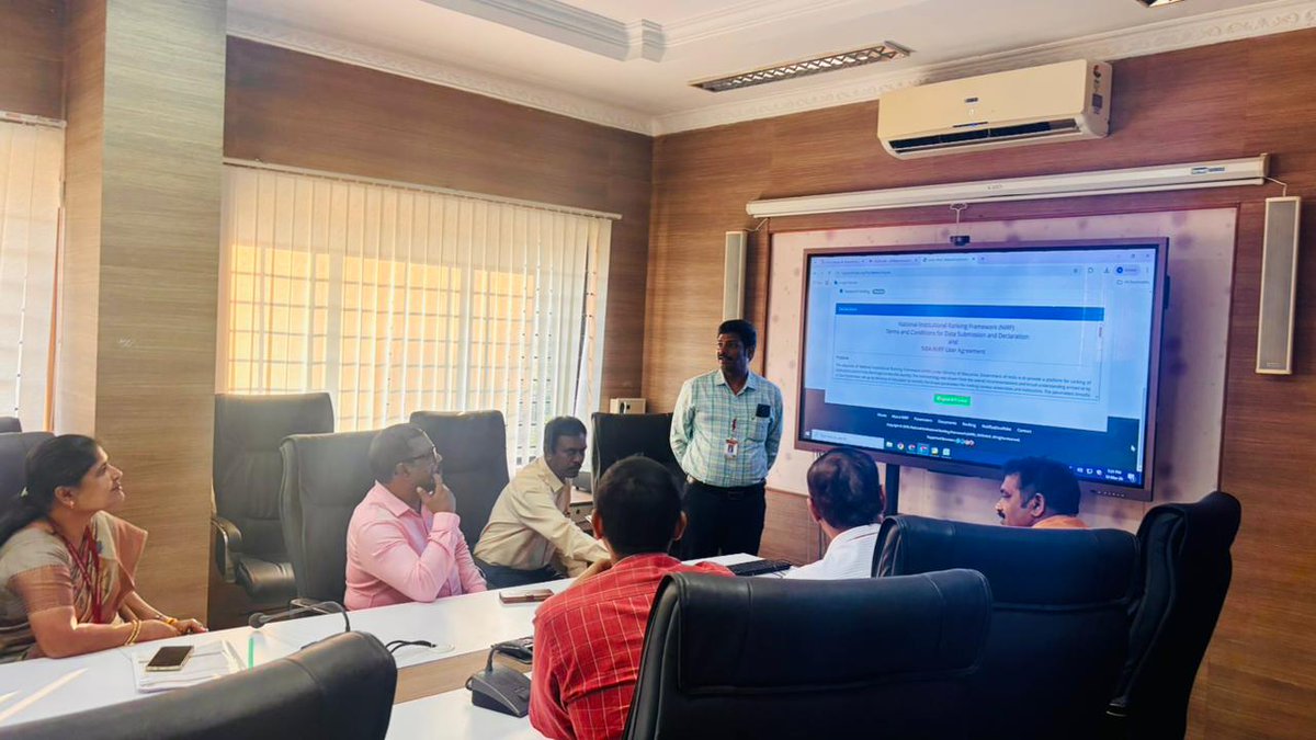 PeriyarVarsity's tweet image. Periyar University successfully completed the submission of SDG &amp;amp; Employer Data through the institutional portal. The process was reviewed by Prof. Dr. R. Subramani and Dr. V. Raj along with the IQAC–NIRF–SDG Team.

#PeriyarUniversity #SDG #IQAC #NIRF #SustainableDevelopment