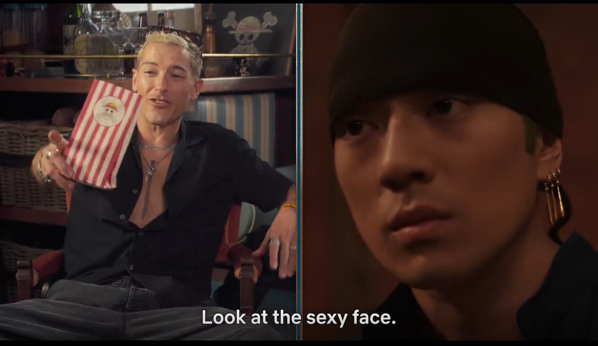 Taz: ดูนั่นสิ หน้านายเซ็กซี่ชะมัด....  

Taz มันไม่พักเลยว่ะ จีบกันไม่พัก!!!! 🤣 🤣

#Zosan 
#Mackenyu #Zoro 
#TazSkylar #Sanji