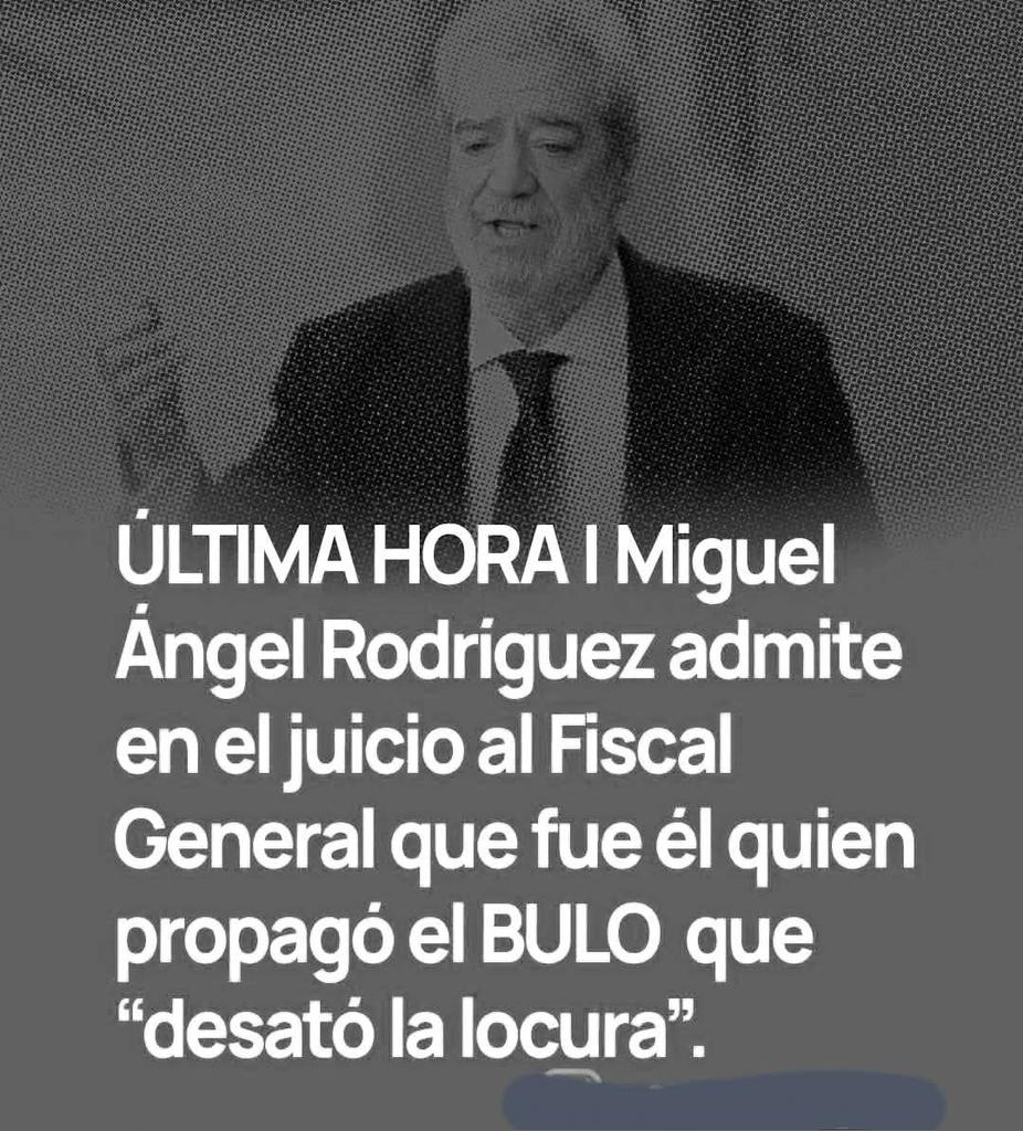 Mientras siga Miguel Ángel Rodríguez al abrigo de una justicia ideológica, la democracia seguirá enferma de gravedad...