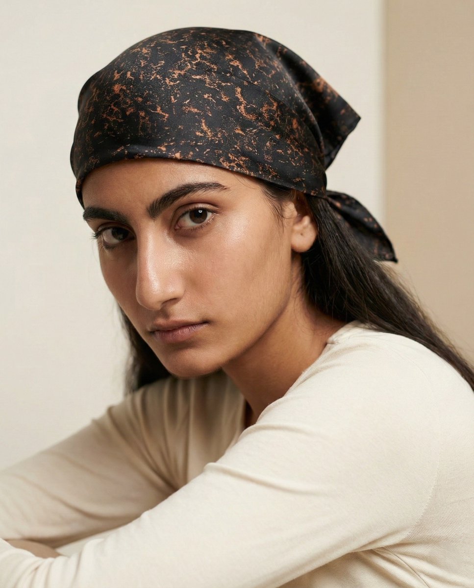 GreyExim's tweet image. Black Leopard Bandana.
Copper textures.
Effortless character.

#GreyExim #SatinScarf #ModernAccessories