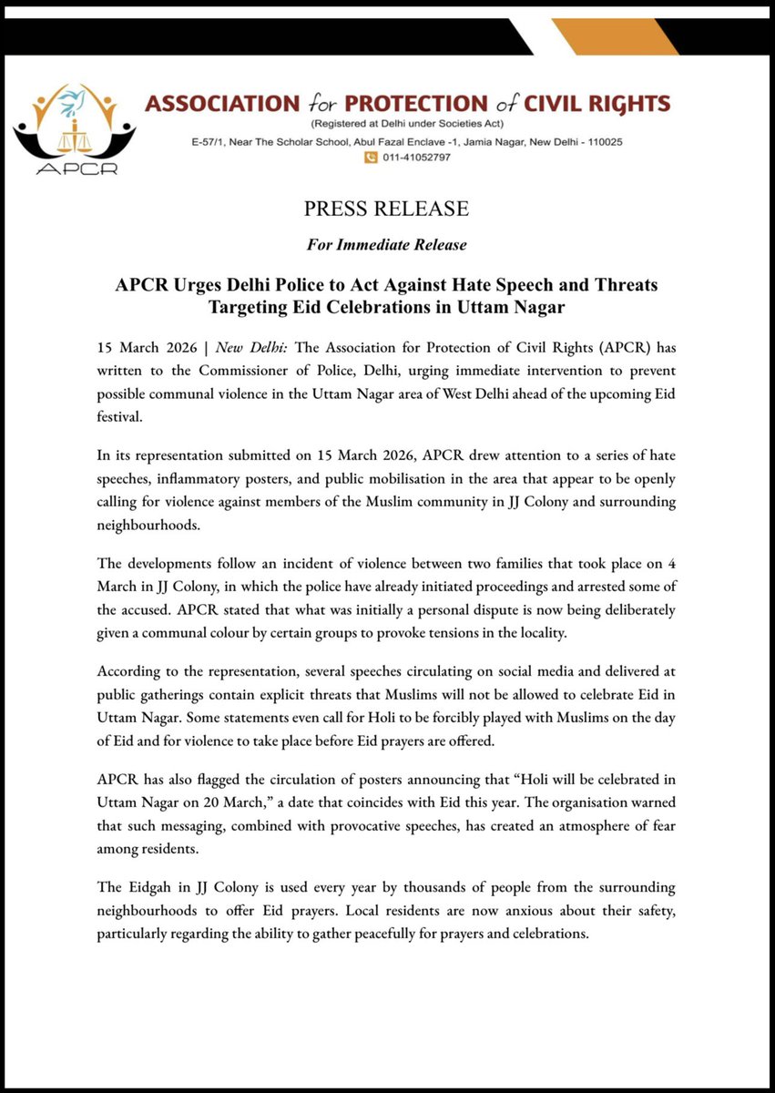 APCR-Association for Protection of Civil Rights tweet media