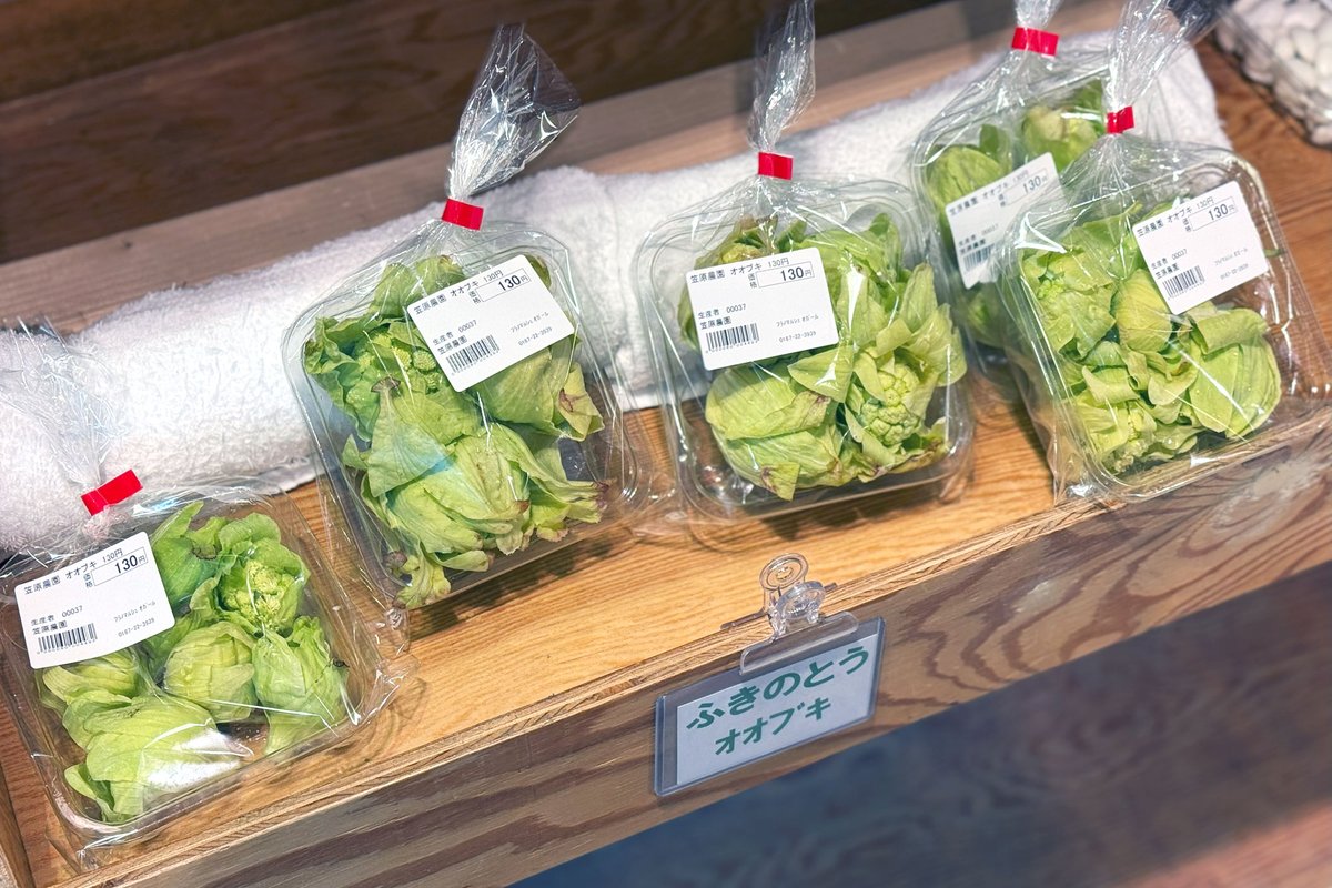 路肩にも土の間から
黄緑色のものが見えるようになり、
うちの直売所にも、
ふきのとうが入荷しました。

#春の味覚