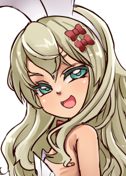 ラフを加筆して色を置きました。  
色ラフはフォローすることで見ることができます。 