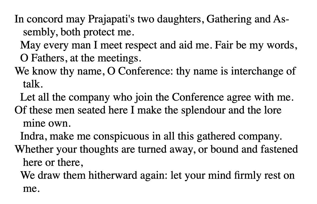 in preparation for GTC tomorrow, i offer a 3000 year old ode to the Conference

(Atharva Veda 7.12)