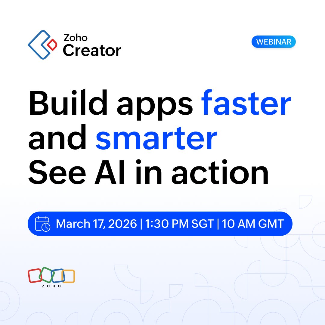 Zoho Creator tweet media