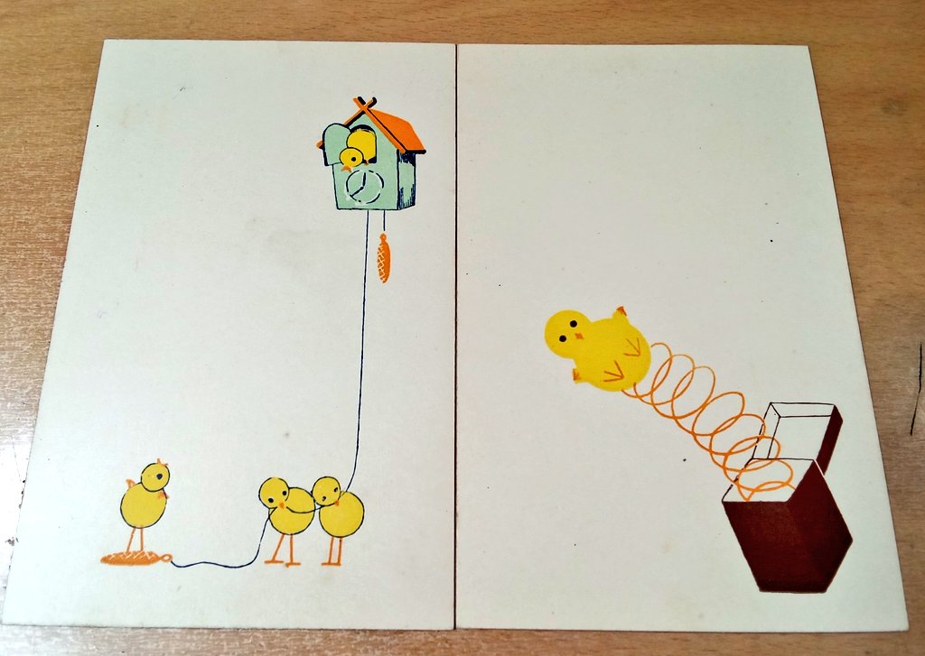 戦前絵葉書。
「ひよこ」

とてもかわいい戦前の絵葉書。
残念ながら一枚は脱走しちゃってて五枚。。