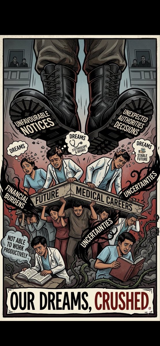 DairyDocto16451's tweet photo. Policies should apply as they existed when students took admission and completed their education, not change after they graduate and clear licensing exam
#withdrawNMCnotice
#justiceforfmg
@NMC_BHARAT @MoHFW_INDIA @JPNadda @official_aimsa 
@official_afa_ @ani_digital @timesofindia https://t.co/AaYT5QxJTw