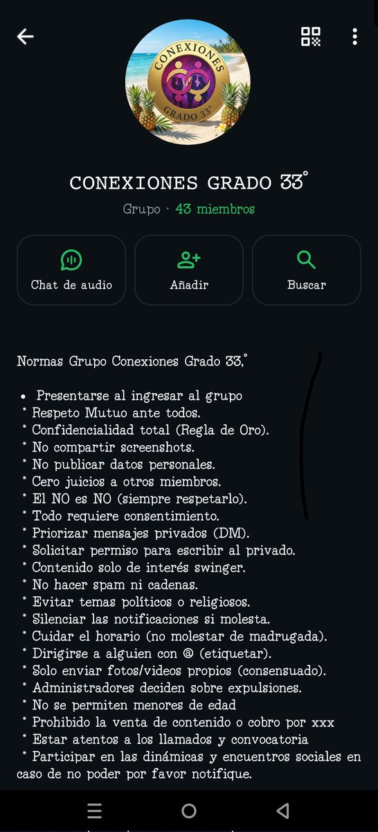 Grupo de whatsapp 🍍😈Swinger 

Si estas en buscas de cumplir tus fantasías aquí fue solo gente seria de Caracas Guaira y Miranda, no te quedes con las ganas amistades con derecho encuentros salidas compartir conocer parejas del mundo swinger entre amigos y amigas sal rt y Dm