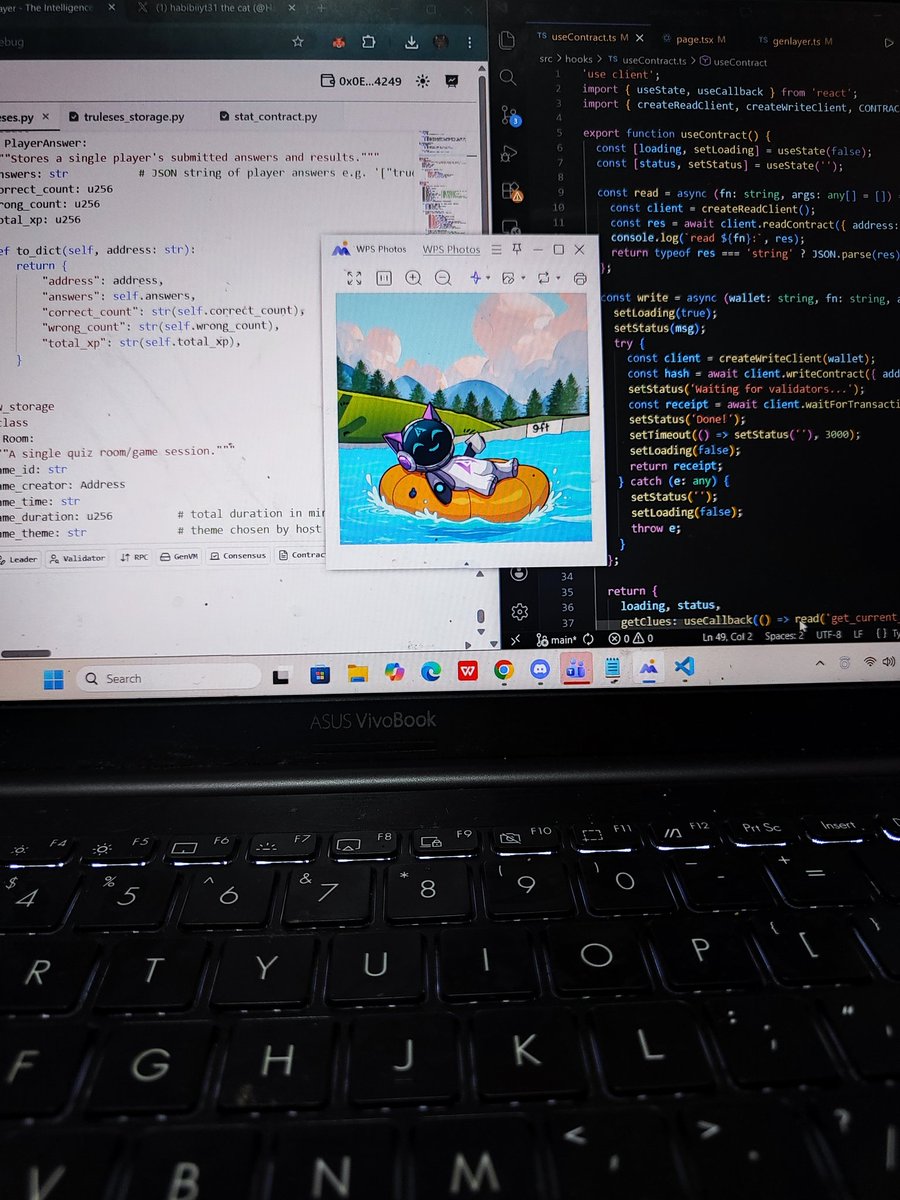 Mochi is in Indonesia for #TestnetBradbury.

Just got back from campus and finally taking a break. I opened my laptop to check a few things I’ve been working on, and Mochi is just relaxing next to me like nothing is going on.

Still learning and trying things little by little on