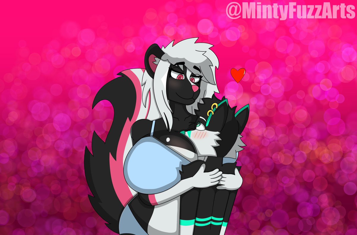 MintyFuzzArts's tweet photo. And done! :3 a lil piece I made of me and my lovely wifey! 
#furryart #furrynsfw #nsfw https://t.co/53OWo4IwOv