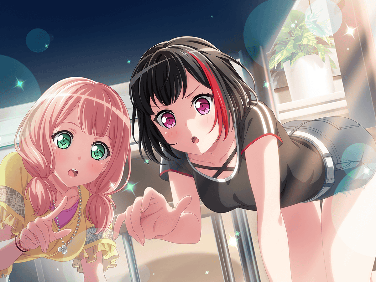CCHIISPA's tweet photo. good morning. does ran have a song where she vocal duets with himari? i know she sung sensenfukoku with tomoe, sasanqua with moca, and duo of blooming smiles with tsugu, but i cant think of anything she sings just with himari https://t.co/Ay05SzqUdf