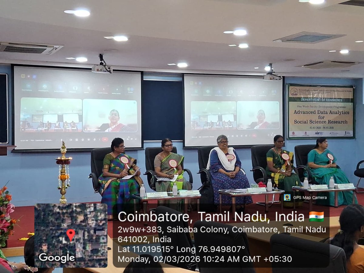 Avinashi641043's tweet photo. 📊✨ Faculty Development Programme on Advanced Data Analytics ✨📊

A one-week FDP enhanced faculty research skills through expert sessions on data analytics, econometrics, and advanced research methodologies.

#FacultyDevelopmentProgramme #Avinashiingamuniversity #Avinashilingam https://t.co/657DLUdfAg