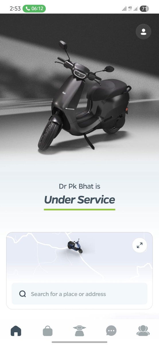 bhatpk91's tweet photo. @bhanshe @bhash @OlaElectric @OlaElectric Are you doing fake service under the #HyperService tag?
I gave my scooter for service and after 1 week it was returned without any service being done. Now the vehicle is showing #UnderService error in the app and display, and I cannot ride it properly. @bhash https://t.co/W5mziaTQoy