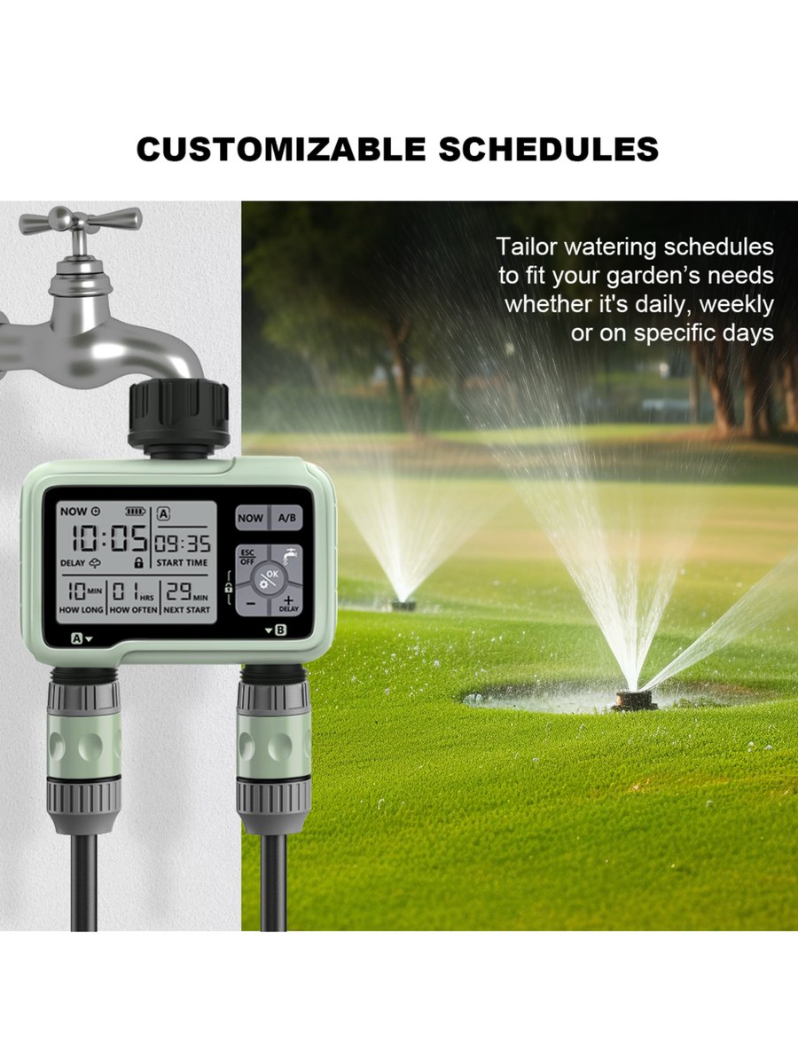 Eshico_Ningbo's tweet image. HCT-326🌻: Our Garden's Best Friend!🥰

🌱Independent dual-zone programming: separate schedules
🌱Rain delay: pause watering during rainy days
🌱Customizable scheduling: fits your garden needs

Let Every Drop of Water Play a Value!💧

#WaterTimer #gardening #plants #Flowers