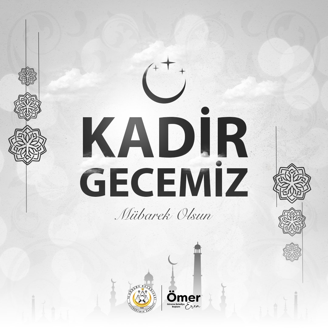 🌙 Tüm İslam âleminin Kadir Gecesi mübarek olsun.  

🤲 Bin aydan daha hayırlı olan bu mübarek gecenin, gönüllerimize huzur, sofralarımıza bereket ve tüm insanlığa barış getirmesini diliyoruz.  

💫 Dualarımızın kabul, kalplerimizin ferah olması temennisiyle…  

Kadir Gecemiz