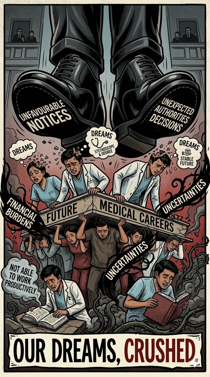 khanaeem454's tweet photo. Policies should apply as they existed when students took admission and completed their education, not change after they graduate and clear licensing exams
#withdrawNMCnotice
#justiceforfmg
@NMC_BHARAT @MoHFW_INDIA @JPNadda @official_afa_ @official_aimsa 
 @ani_digital https://t.co/4LBBvP2d7k