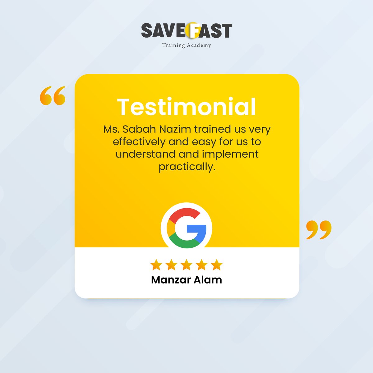 Save Fast Training Academy tweet media