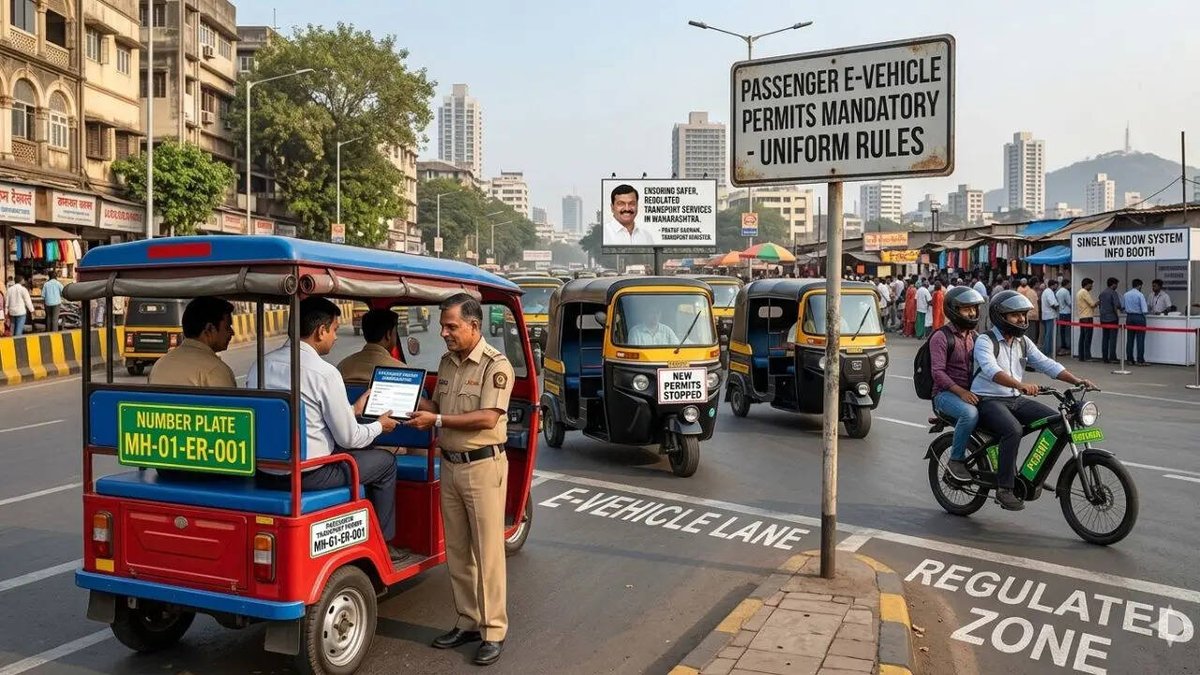 Indianinfoguide's tweet photo. 🚨Maharashtra Govt. to mandate permits for e-rickshaws and e-bikes used for passenger transport. https://t.co/l8jD2QtQiz